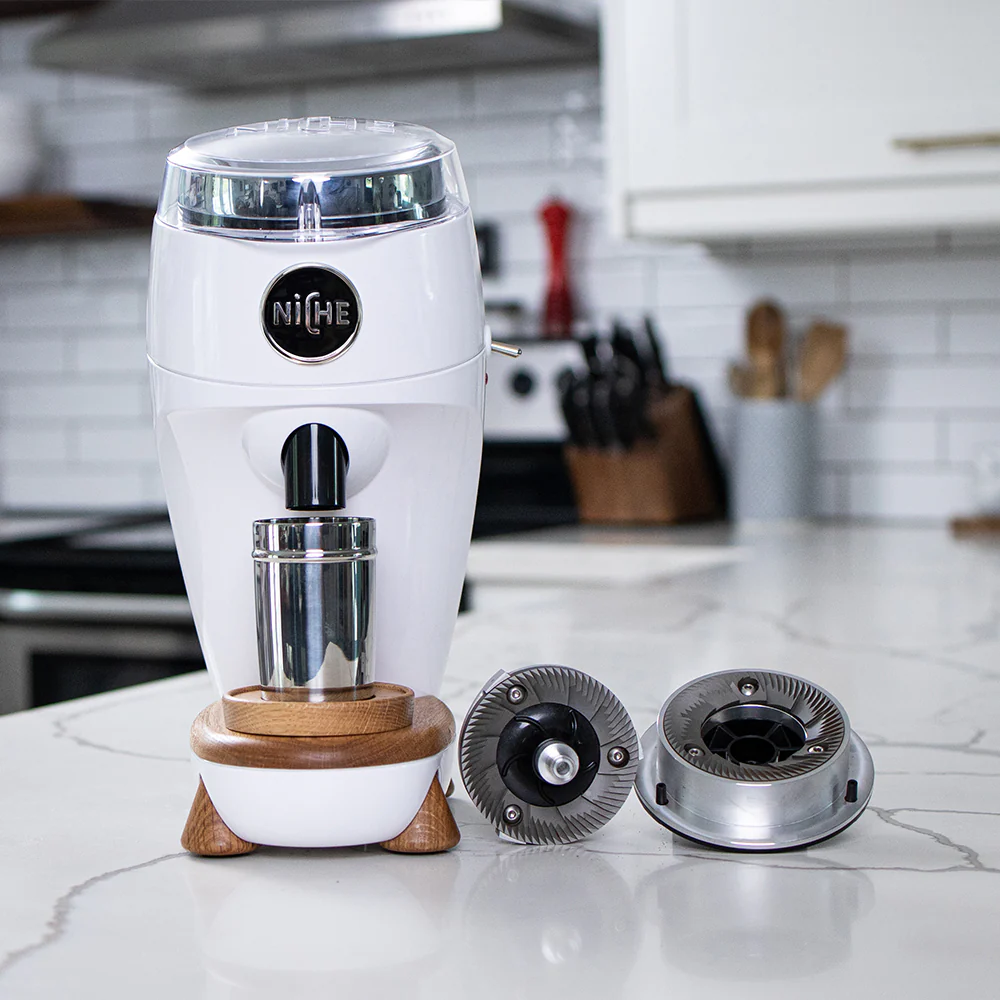 Morning coffee setup with Niche Duo grinder and espresso machine